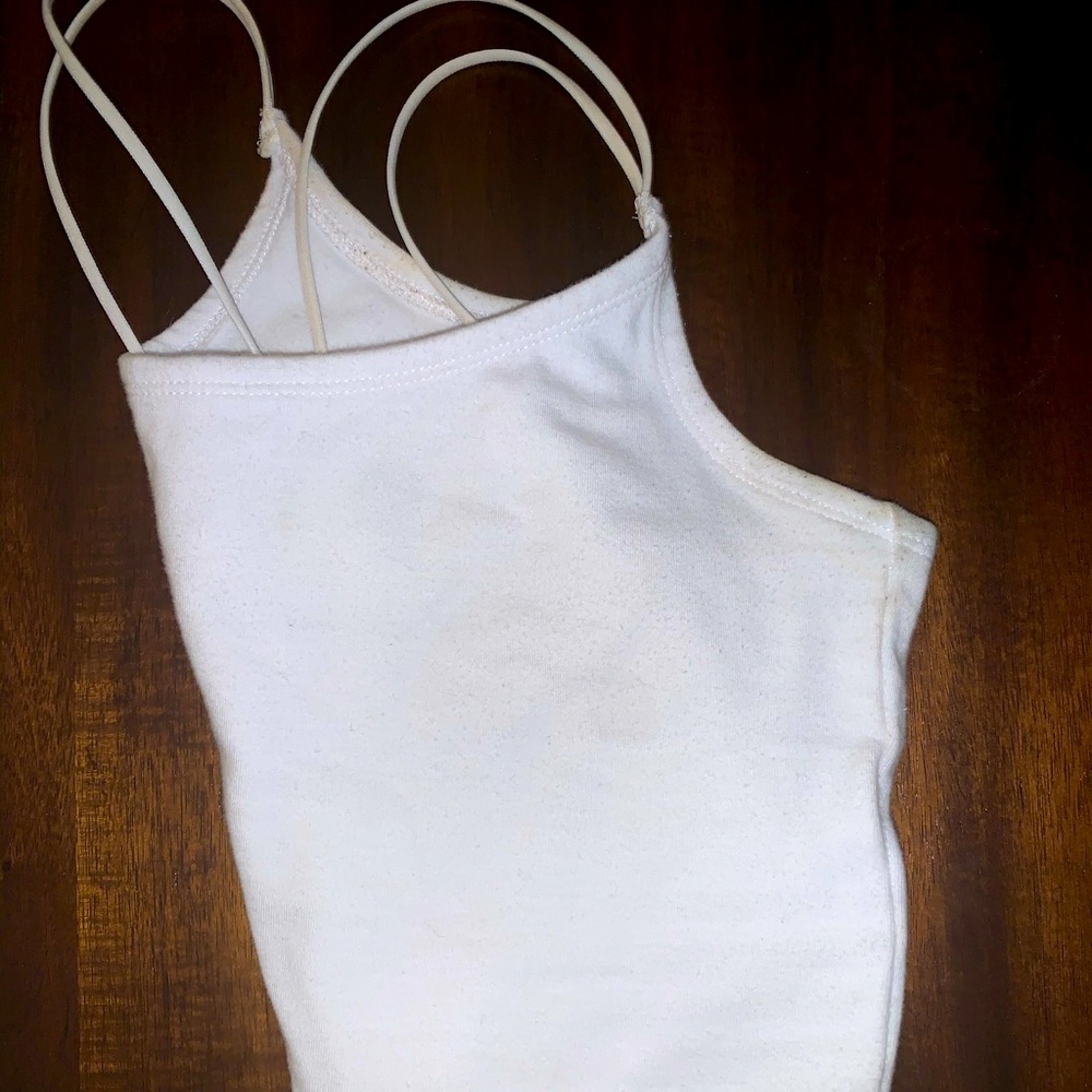White strappy abercrombie top